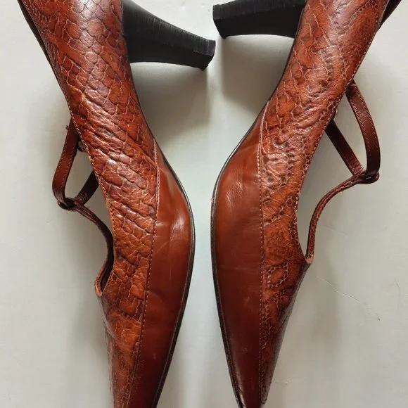 Amalfi By Rangoni All Leather Stappy Heel Size 10B - Picture 4 of 8